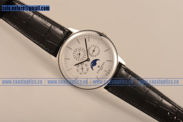 Perfect Replica Vacheron Constantin Patrimony Perpetual Calendar Watch Steel 47113/000-001wb (AAAF) - Click Image to Close